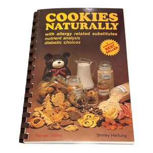 Vintage Cookies Naturally Cookbook Shirley Hartung Diabetic Spiral Softcover